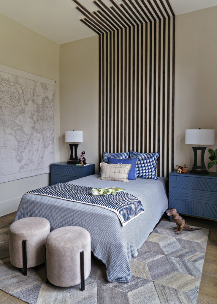 Image showcasing a serene bedroom escape with a soothing color palette and contemporary furnishings.